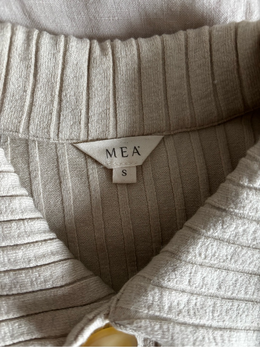 MEA Ribbed Two-Piece Set in Cream/Ivory - Picture 2 of 3
